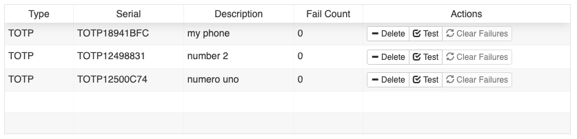 List of MFA tokens in Iris
