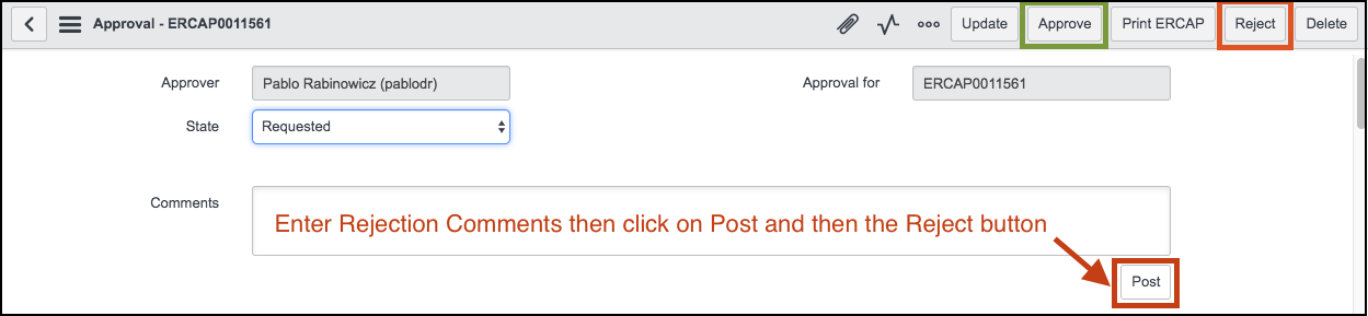 DOE Review Link Reject