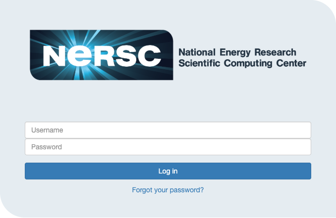 ERCAP SHIB login screen