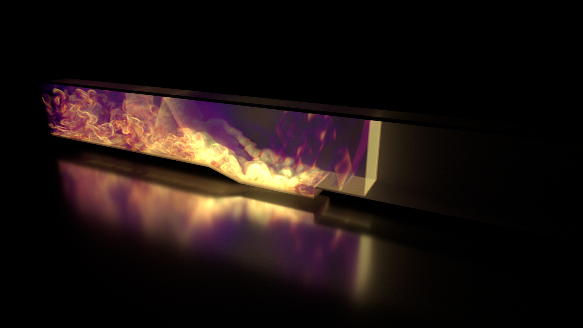 Cavity flame, solved on Summit using PeleC