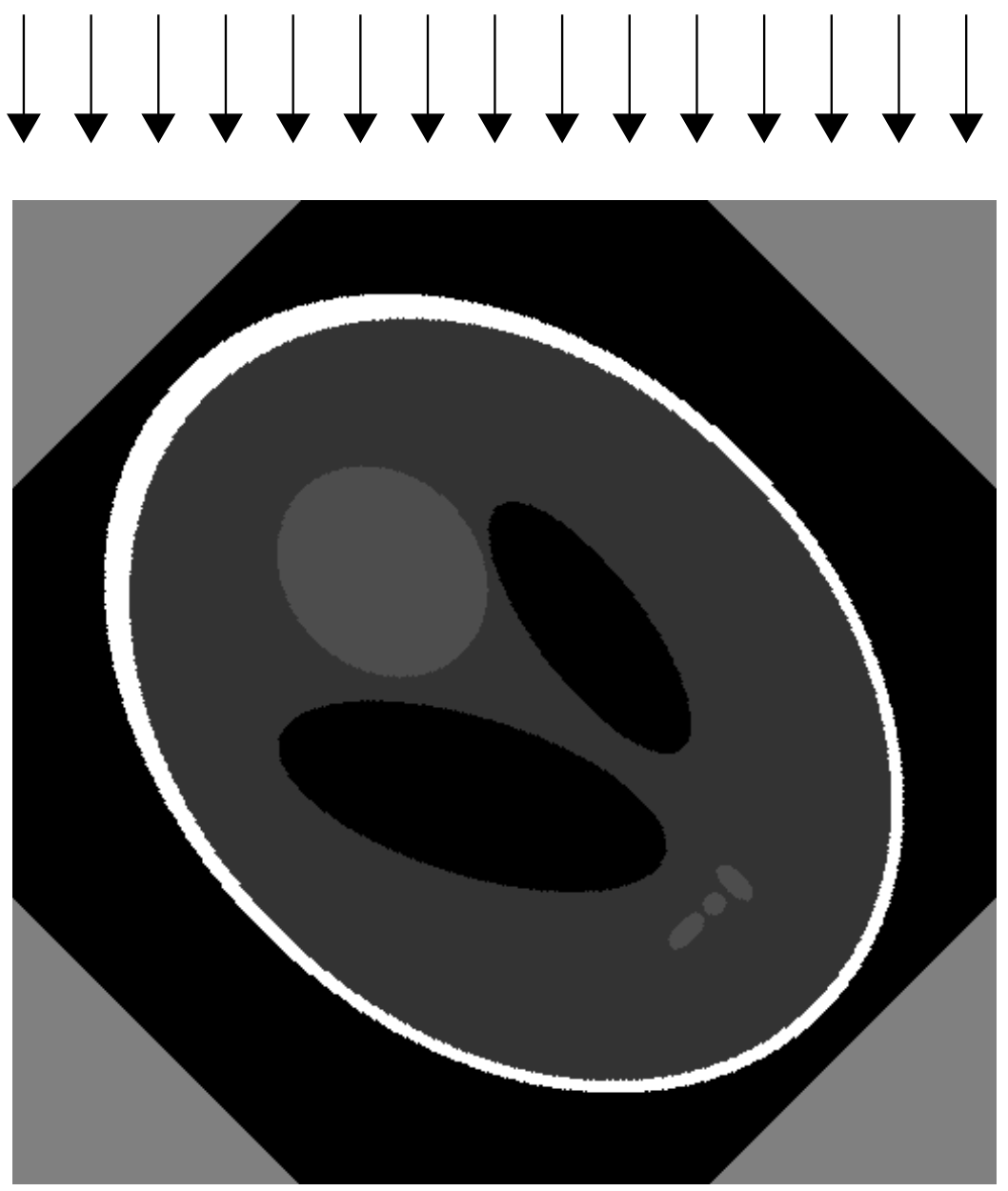 Rotated reconstruction w.r.t. beam lines