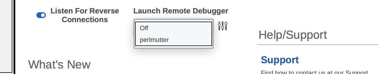 Launch TV Remote Debugger