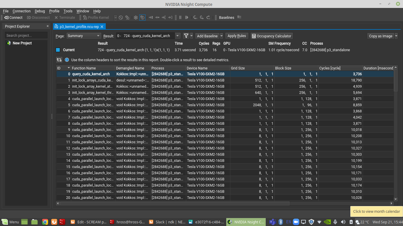 Nsight Compute example