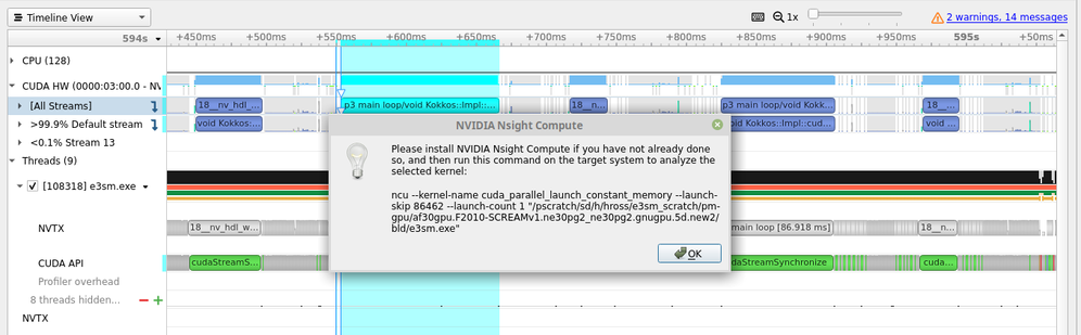 Nsight Compute kernel number example 3